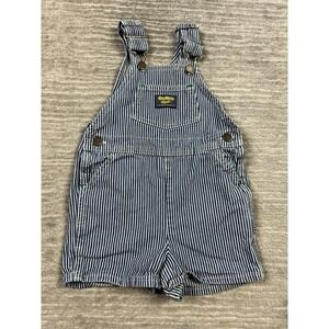 Osh Kosh B'Gosh‎ Shortalls Kids 3T Blue Pinstriped 100% Cotton